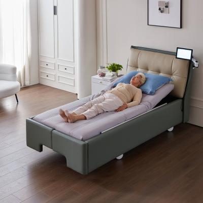 China Home care Easy to control the back lifting and lowering intelligent nursing bed for elderly people to use at home for sale