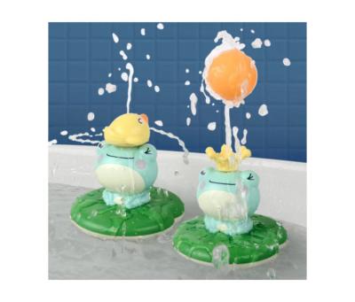 China Splashing Bathroom Electric Frog Rotating Baby Shower Hanging Toy Spray Water for sale