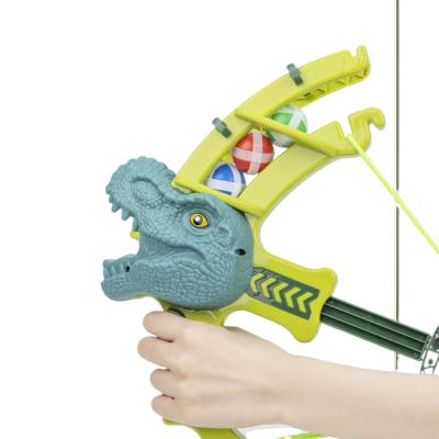 China Indoor Outdoor Sticky Bow Dinosaur Sticky Bow Toy Children's Toy Motion Puzzle Dinosaur Archery Ball for sale