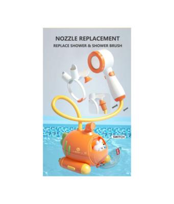 China High Quality Small Cute Submersible Shower Plastic Electric Baby Bath Toys Submersible Shower for sale