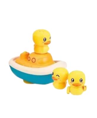 China Splashing Cartoon Duck Bath Toy Baby Squirt Shower Pirate Duck Toy Baby Bathroom Toy for sale