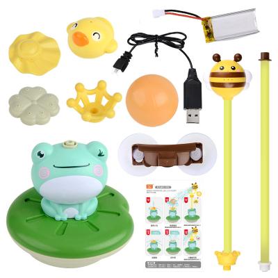 China Splashing Children's Bath Toys Infant Swimming Yellow Duck Shower Baby Shower Frog Water Jet Boys And Girls Border for sale