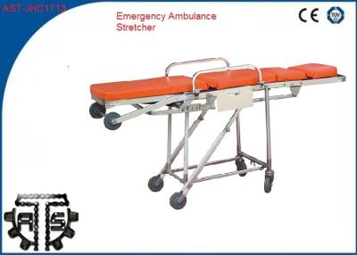 China Hospital Rescue Stretcher Trolley 75° Folding Medical Stretcher for sale