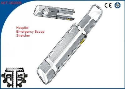 China Scoop Stainless Steel Stretcher Adjustable Hospital Portable Stretchers for sale