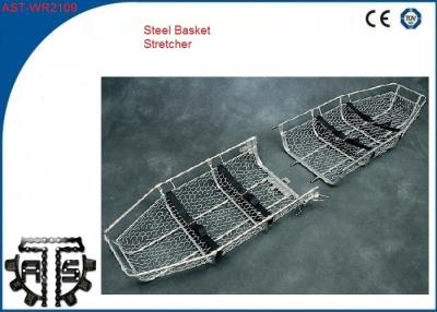 China Stainless Steel Basket Stretcher Folding For Emergency Helicopter Rescue for sale