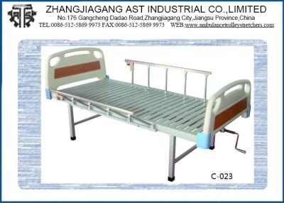 China Einzelnes manuelles Krankenhaus-Bett der Kurbel-ICU, mechanisches justierbares klinisches Bett mit ABS Brett zu verkaufen