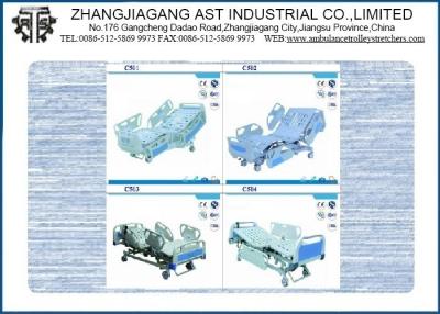 China ICU Five Function Electric Hospital Bed , Remote Control Linak Motor ABS Medical Bed for sale