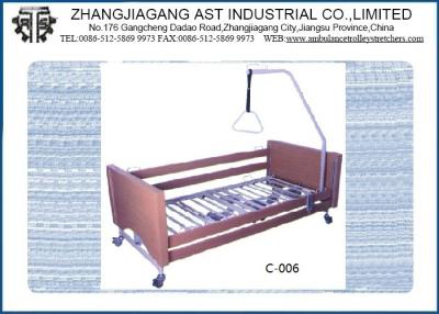 China Two Function ICU Hospital Bed Two Position Adjusted by Double Crank Wooden Homecare Bed for sale