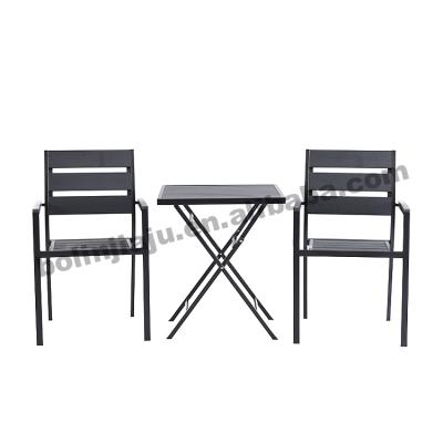 China High Quality Modern Garden Furniture Set Patio Dining Table And Chairs For Garden Plastic Wood Furniture for sale