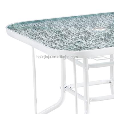 China New Design Tempered Glass Dining Table Good Quality Living Room Table Square Firm Glass Top Dining Table for sale