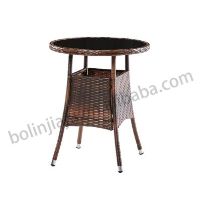 China Modern Best Woven Basket Metal Frame Fashion Rattan Lower Garden Tables Rattan Coffee Table for sale