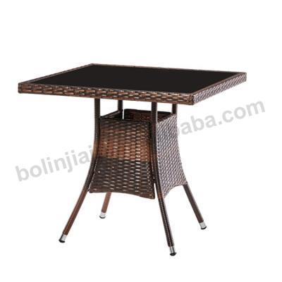 China Modern manufacturers supply metal frame fashion rattan coffee table rattan coffee table indoor for sale