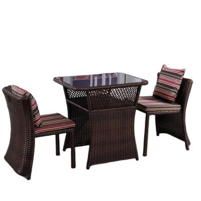 China Leisure Modern Creative Home Bistros Set British Patio Bar Furniture Beside Me Rattan Wicker Small Garden Table for sale