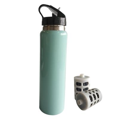 China Sustainable Outdoor Sport Stainless Steel Water Bottle With Activated Carbon Filter for sale