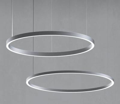 China L31 Commercial Area Dimming Linear Tube Ring Area Light Fixture Circular Pendant Desk Light Led for sale