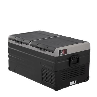 China Portable Car /home 95L Low Power Compressor Car Deep Freezer Cooler with Dual Zones DC 12v 24v for sale