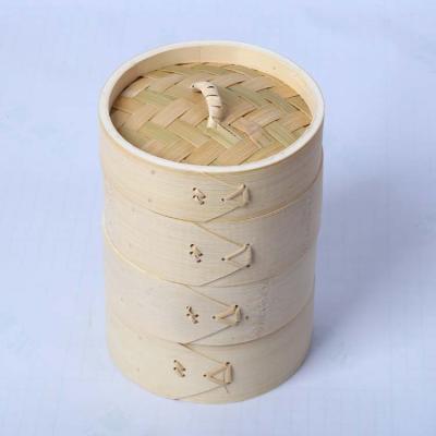 China Viable Chinese Mini Dim Sum Steamer Bamboo 3 Basket for sale