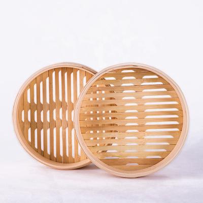 China Wholesale Viable 10 Inch Dim Sum Bamboo Steamer Dumpling Basket Steamer for sale