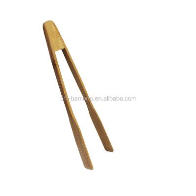 China New Sustainable Wholesale Custom Salad Bread Food Wooden BBQ Tongs for sale