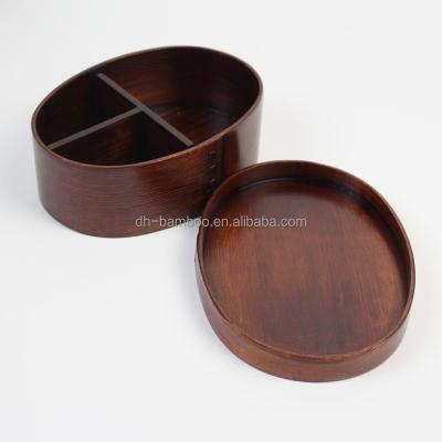 China Viable Custom Wooden Lunch Bento Box Japanese Style for sale