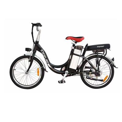 China Aluminum Alloy E Bike Black Silver Red 20 Inch 200w 36v 8Ah Lithium Battery Ladies Help City Electric Bicycle For Women for sale