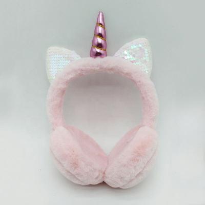 China Cute Headband Factory Price Pink Unicorn Plush Headphone Wired Headphone OEM Earphone For Girl for sale