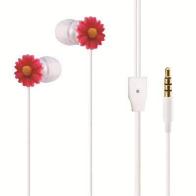 China In-Ear Wired Flowers Earbuds With MIC For Girls Microphone, Noise Cancelling for sale