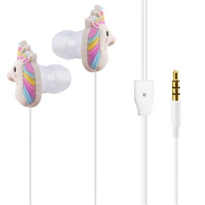 China Comfortable In-ear Unicorn Cartoon Earphone Supplier OEM Novelty Stereo Earphone for sale