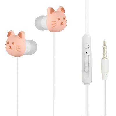 China In-ear Promotion Lovely Cartoon Earphone Panda Shape Earbud For All Mobile Phone With Microphone Remote Control for sale