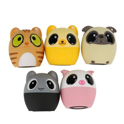 China Mini Wireless Cartoon Panda Cat Mouse Dog Mini Woofer Speaker Box Gift Items for 2018 for sale