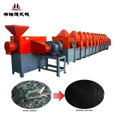 China Building Material Shops Waste rubber recycling production line/Tire recycling plant/rubber tire recycling processing for sale