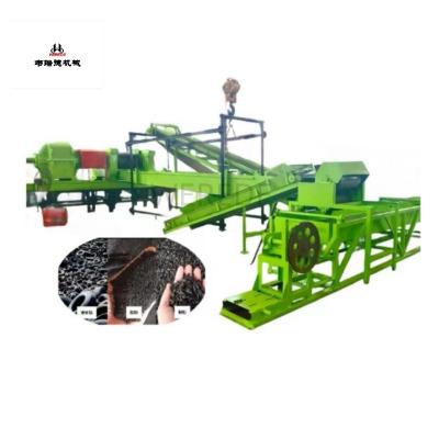 China Hotels Automatic tire processing equipment/rubber powder production line for sale