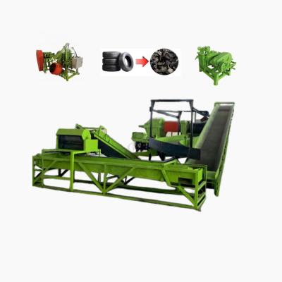 China Hotels Hot tire recycling machine tire sidewall cutting machine rubber tire crusher for sale