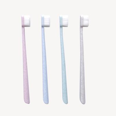 China Most popular factory outlet biodegradable wheat straw adult toothbrush for pregnant woman for sale