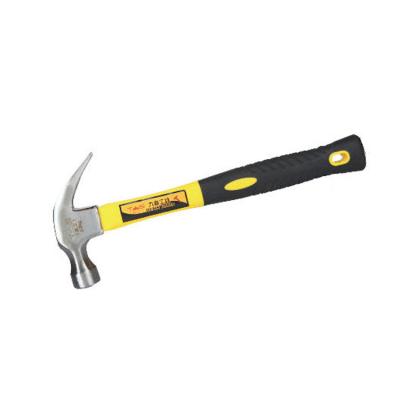 China - High quality carbon steel claw hammer with fiberglass handle for sale