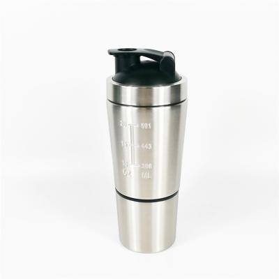 China Free Sample Viable Shakes Stainless Steel Water Bottle Shaker Cup For Outdoor Sports for sale