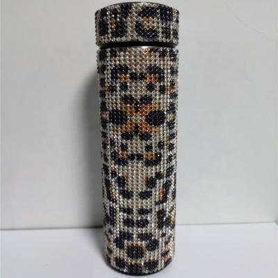 China PORTABLE Vacuum Botttle Bling Rhinestone Decorative Tumbler Reusable Decorative Tumbler for sale