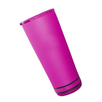 China Business 2021 New Arrive Gift 500ml Bottle Drinking Glass Tumbler With Lid Music Speaker Wireless Thermos for sale