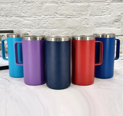 China Best Selling Product 40oz Disposable Double Wall Stainless Steel Beer Mugs Large Tea Coffee Mug With Handle for sale