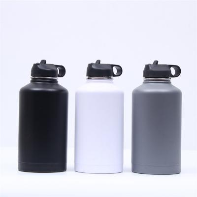 China Customized Logo Insulated Vacuum Double Wall PORTABLE Sports Mouth Stainless Steel Wide Water Bottle for sale