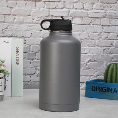 China PORTABLE Wide Mouth Double Wall Vacuum Stainless Steel Bottle 1.8L Water Bottle Gym Water Bottle for sale