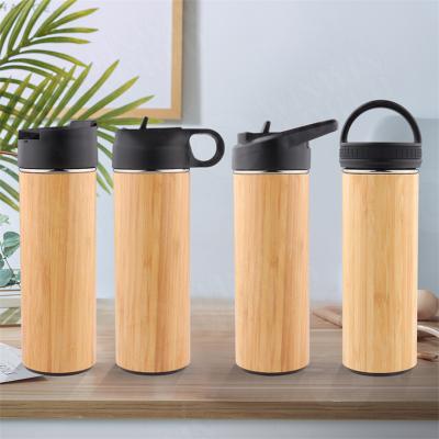 China Wholesale 500ml Eco Business Natural Bamboo Vacuum Flask Insulated Bottle Water Bamboo Cup With Filter for sale