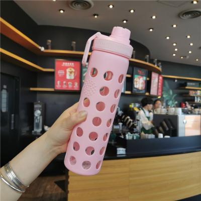 China Wholesale Sustainable Eco Friendly Bpa Free Tea Filter Detox Clear Glass Water Bottle for sale