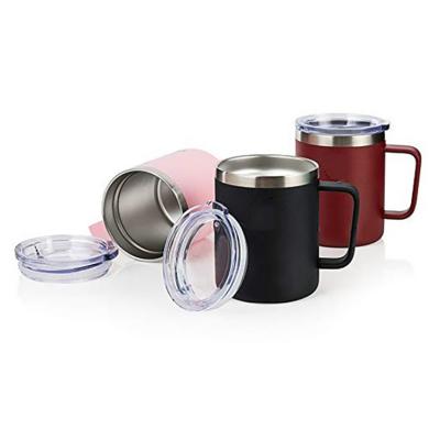 China 12OZ Stainless Steel Coffee Mug Beer Mug Vacuum Tea Mug Double Wall Outdoor Travel Mug With Handle for sale