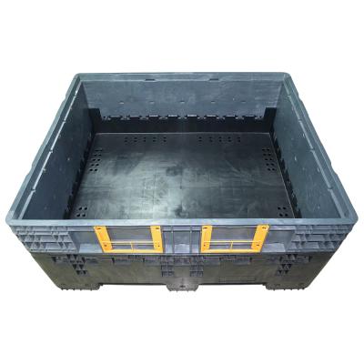 China Pallet Box Packing Heavy Duty Collapsible Plastic Large Bulk Containers For Logistics for sale