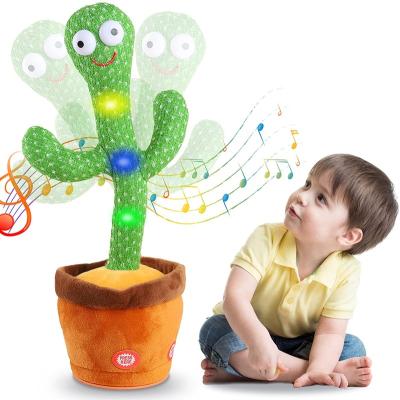 China Hot Selling Electronic Plush 32 cm Led Light Music Gift Dancing Cactus Doll Singing Children Soft Toys Stuffed Toys for sale