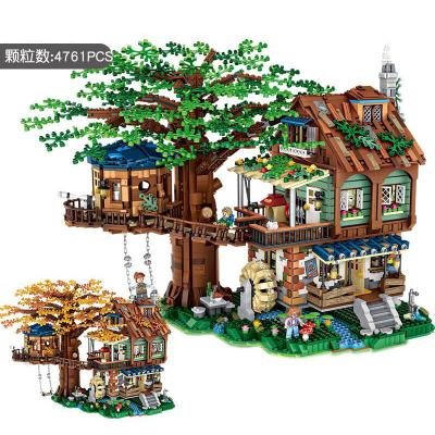 China Aliexpress Hot Sale Building Toy Tree House Street View Series For Children Collected Toy Plastic Building Blocks Small Particle, Blocks Toys for sale