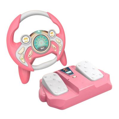 China Children Play Baby Preschool Educational Toy Driving Car Simulation Game Steering Wheel Toy with Light and Music for sale