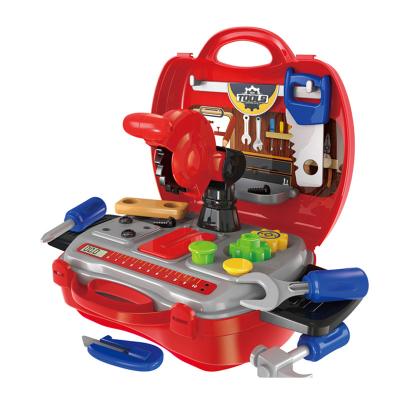 China Children play each other pretend play and preschool toolbox set construction works for kids drill and learn tool toys kit for kids for sale