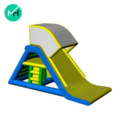 China Durable Hot Sale Large Air Water Park Water Slide Sealed Tight Inflatable Floating Slides For Sale for sale